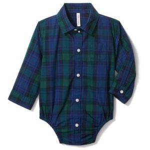 Janie and Jack Baby Plaid Bodysuit